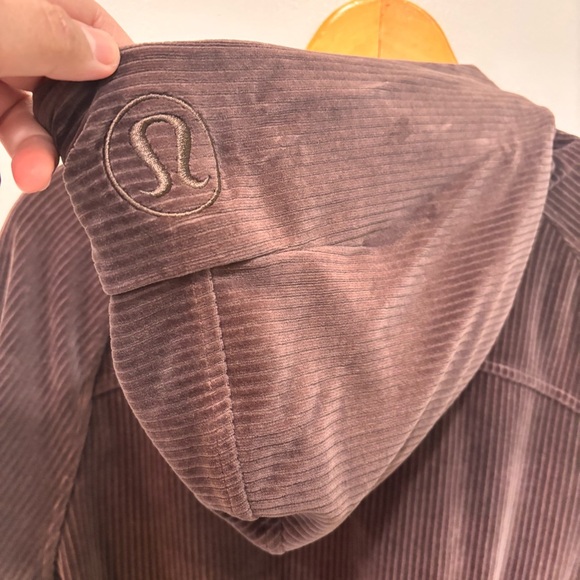Lululemon Scuba Corduroy Lined Hoodie Pullover Sweater Women’s Size M/L - Picture 10 of 13